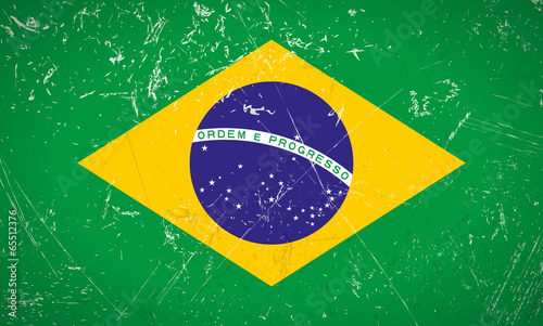 Brasil grunge flag