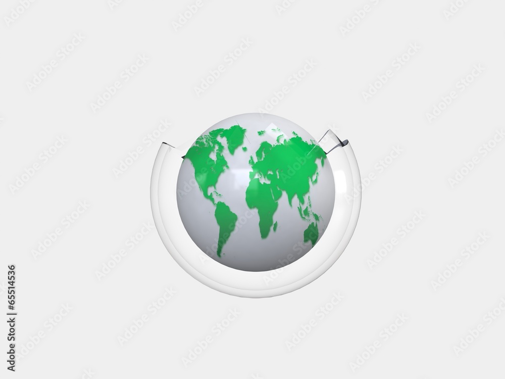 3d world globe icon