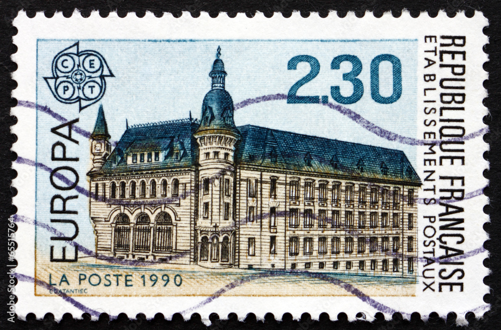 Postage stamp France 1990 Post Office at Macon