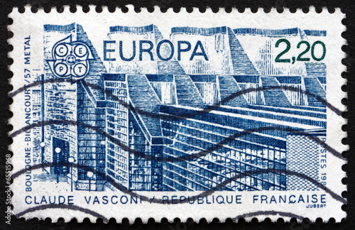 Postage stamp France 1987 Metal Factory at Boulogne Billancourt photo