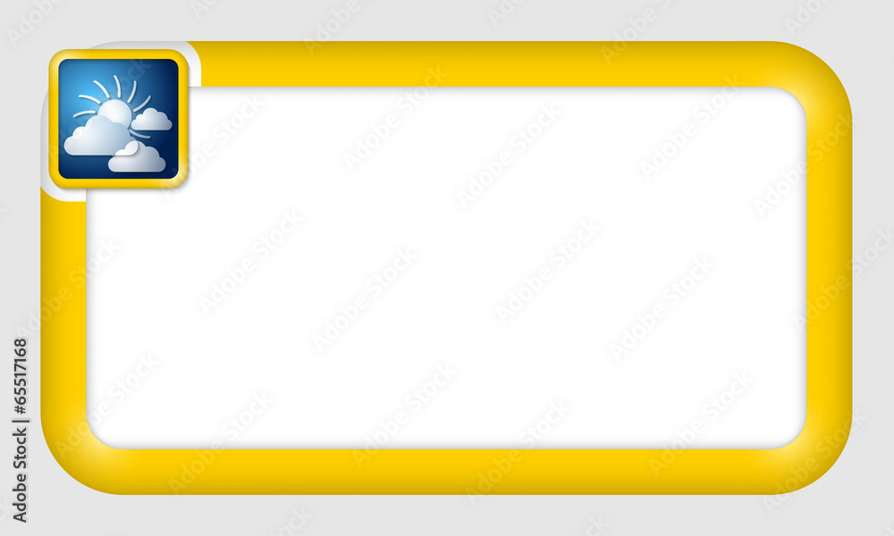 vector frame for text insertion with clouds and sun vector frame for text insertion with clouds and sun