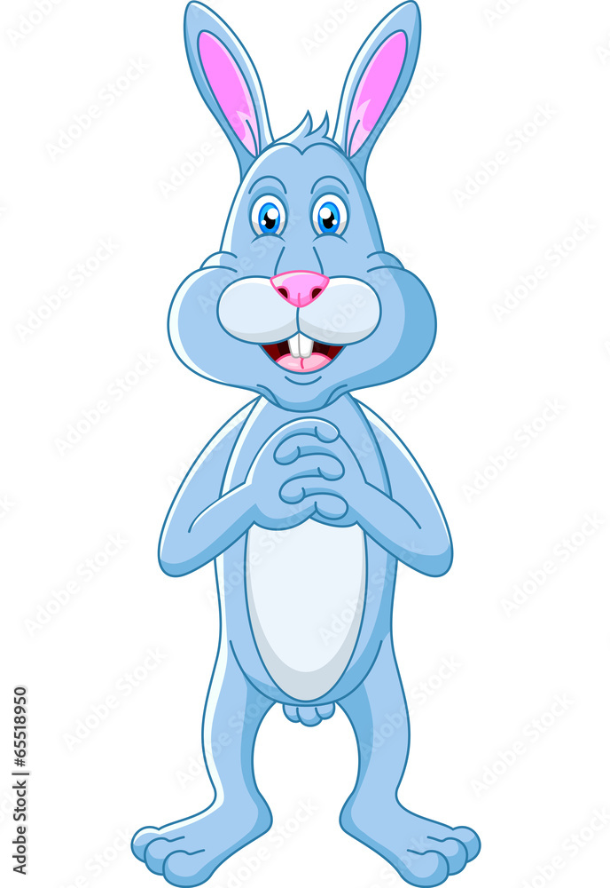 Cute rabbit cartoon standing Cute rabbit cartoon standing