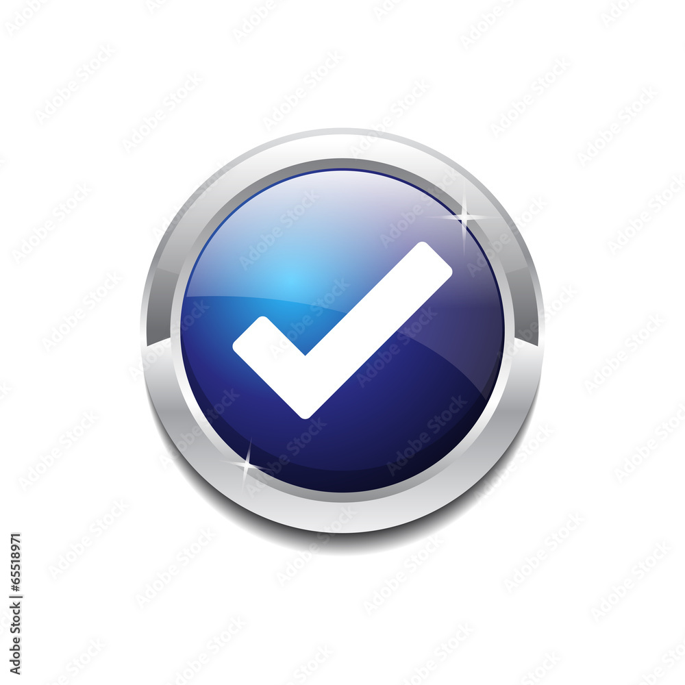Tick Mark Circular Blue Vector Web Button Icon Tick Mark Circular Blue Vector Web Button Icon