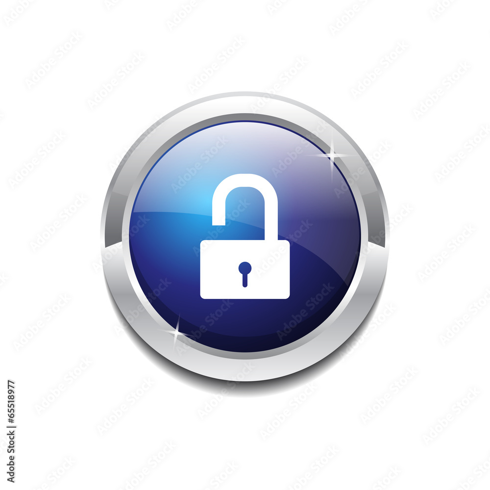 Unlock Circular Blue Vector Web Button Icon Unlock Circular Blue Vector Web Button Icon