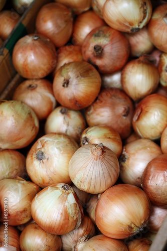 the onions very fresh at street market, thailand
