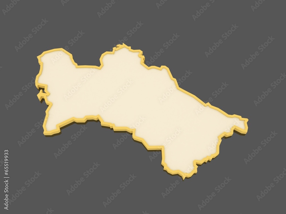 Obraz premium Map of Turkmenistan.