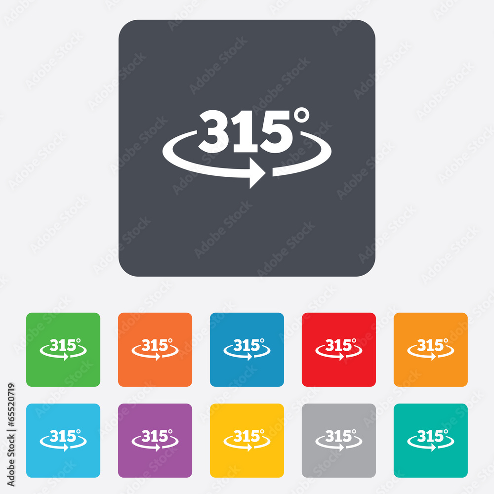 Angle 315 degrees sign icon. Geometry math symbol Angle 315 degrees sign icon. Geometry math symbol
