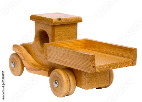 Wooden truck departing photo