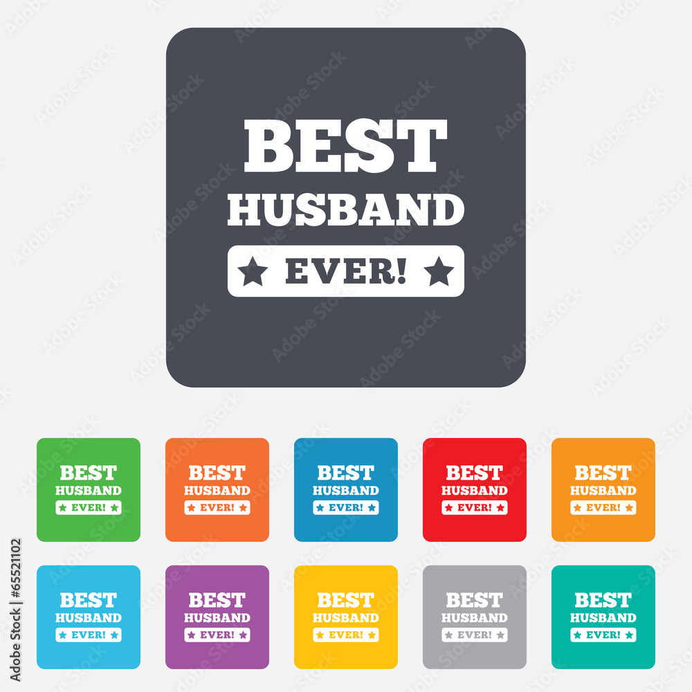 Best husband ever sign icon. Award symbol. Best husband ever sign icon. Award symbol.