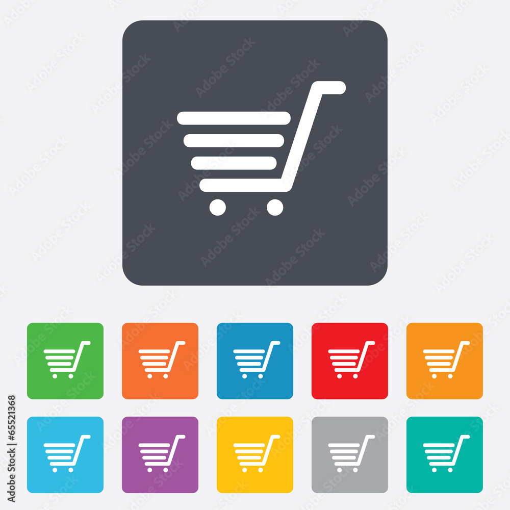 Shopping Cart sign icon. Online buying button. Shopping Cart sign icon. Online buying button.