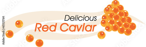 Delicious red caviar