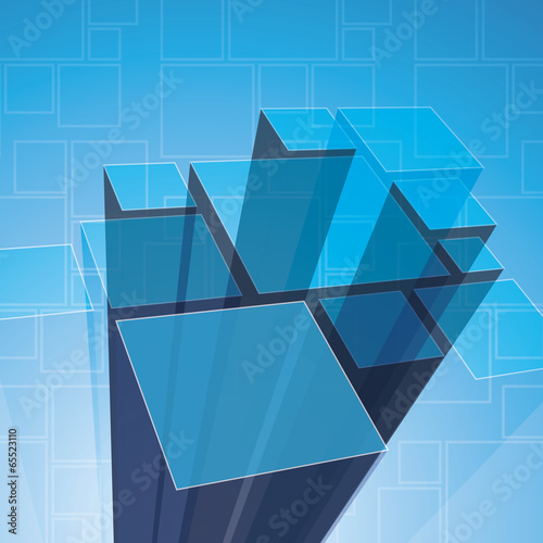 3D Prism Structure - Abstract Background Template