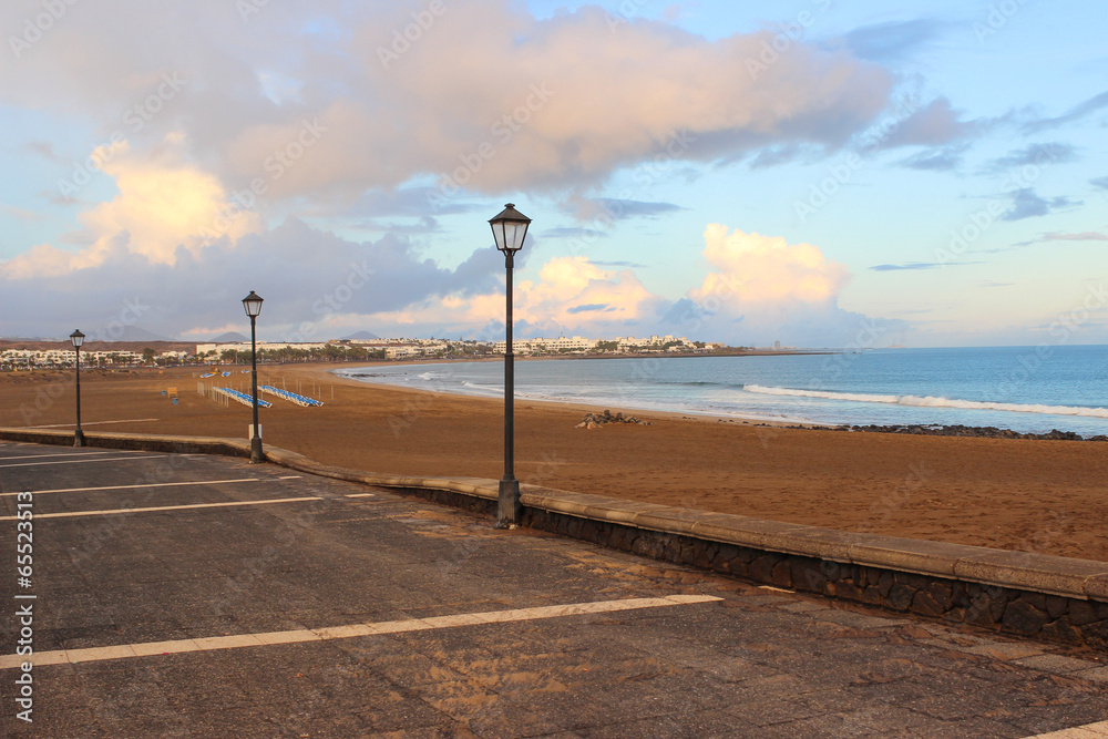 Lanzarote beach on Spanish Canary Island