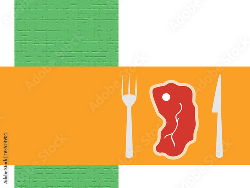 Raw beef flat design