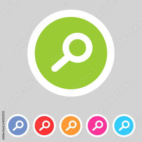 Flat game graphics icon zoom