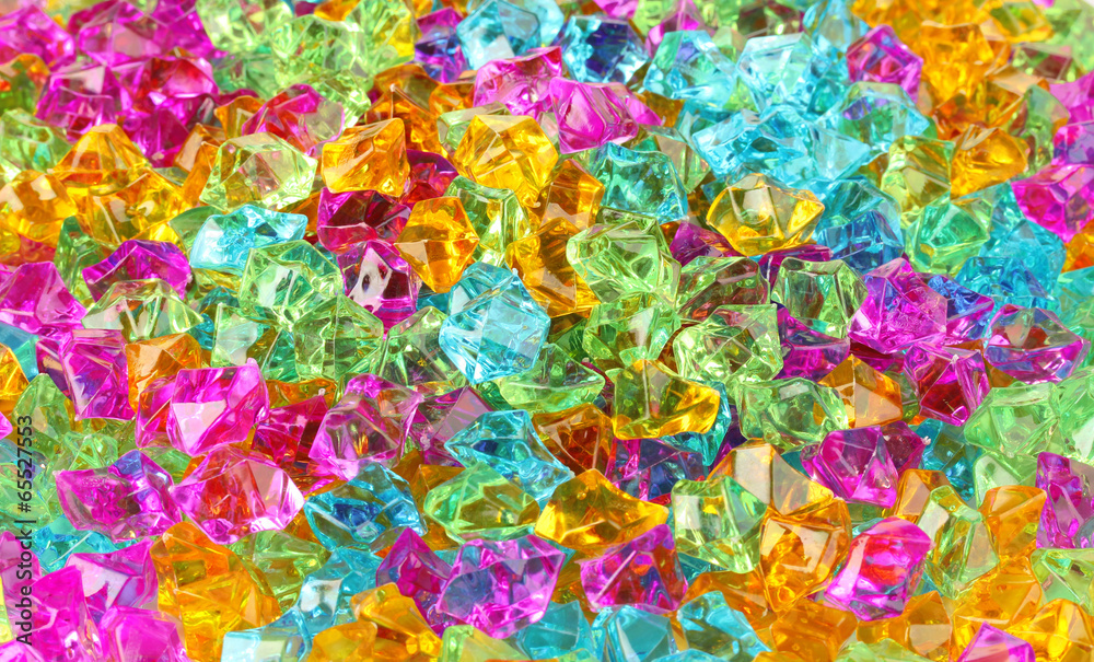 colorful decorative stones close-up