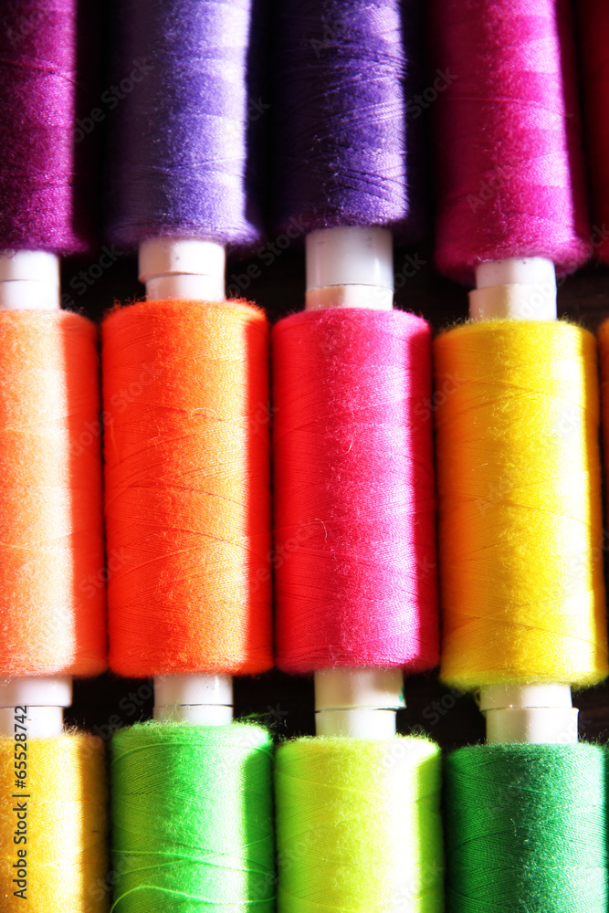 Multicolor sewing threads background Multicolor sewing threads background