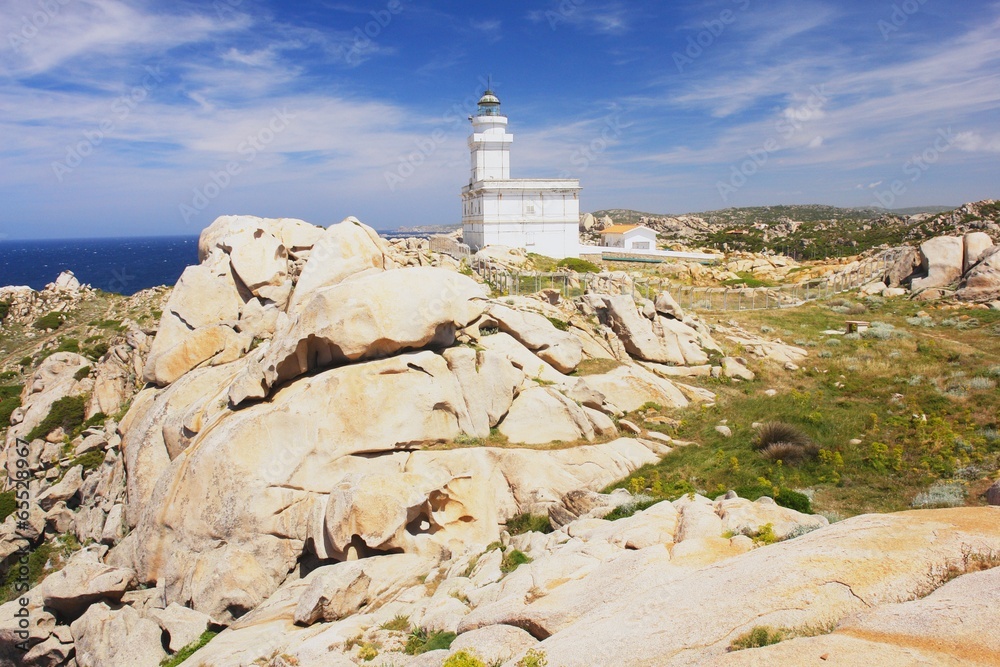 Capo Testa, view of the Lighthouse in Sardinia