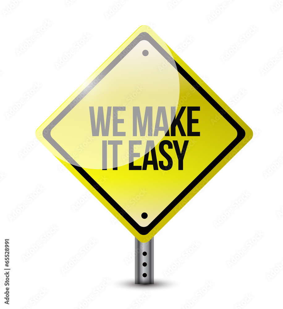 we make it easy sign post illustration design we make it easy sign post illustration design