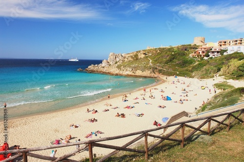 The beach in Santa Teresa Gallura, Sardinia photo