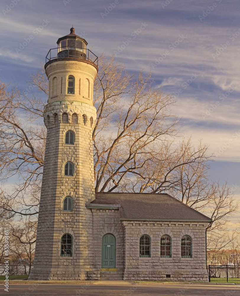 Fototapeta premium Sunlit Historic Lighthouse