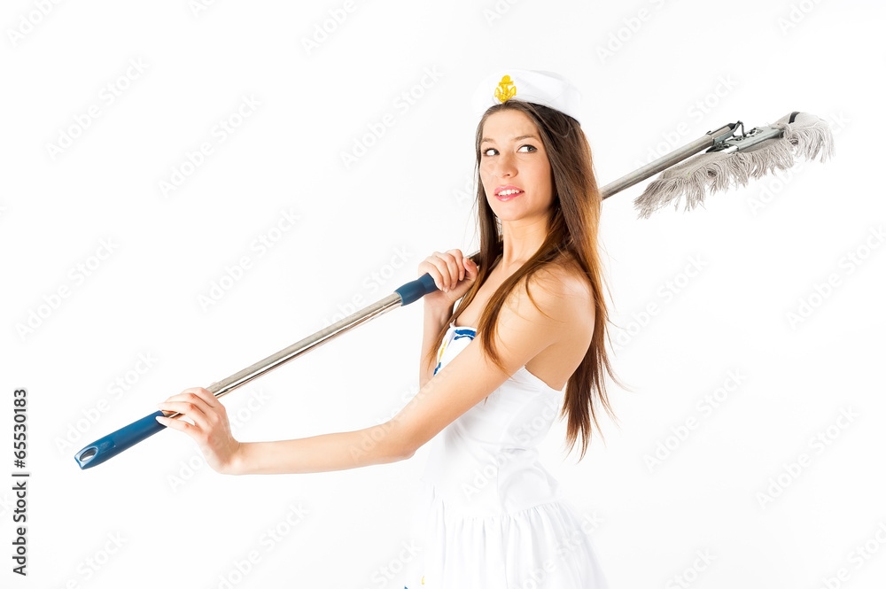 sailor with mop Stock Photo Adobe Stock sailor with mop Stock Photo Adobe Stock