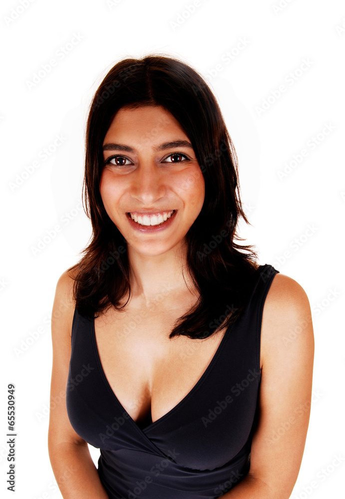 Portrait of smiling woman. Portrait of smiling woman.