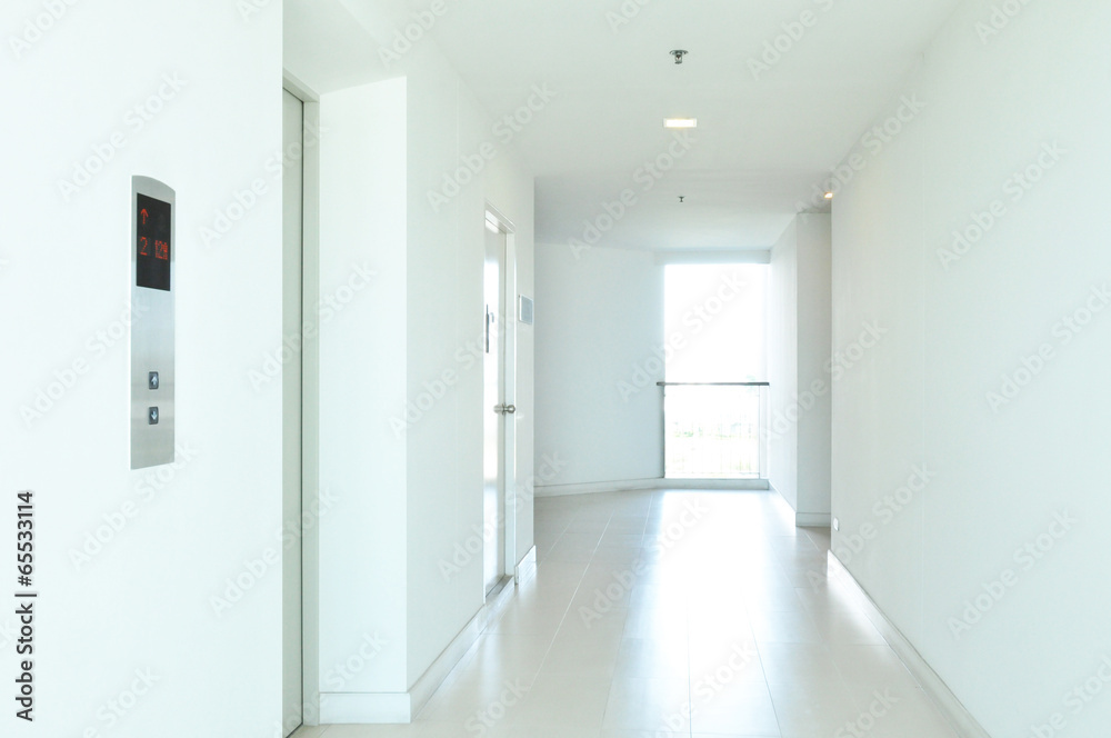 White hallway or corridor