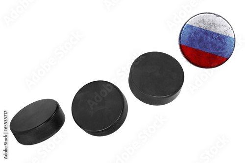 Fotografía Russian hockey pucks