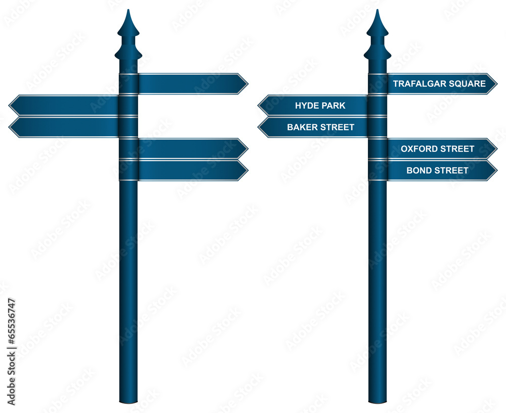 Obraz premium London City Signboards Template