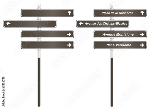 Paris City Signboards Template