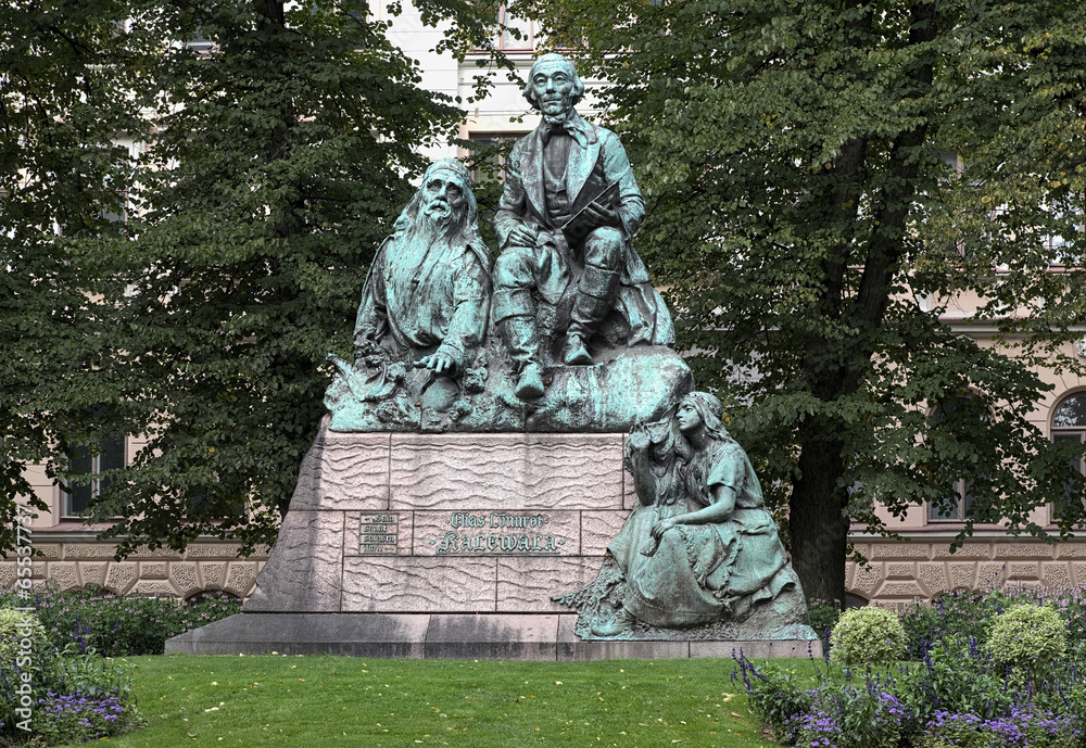 Elias Lonnrot memorial in Helsinki, Finland