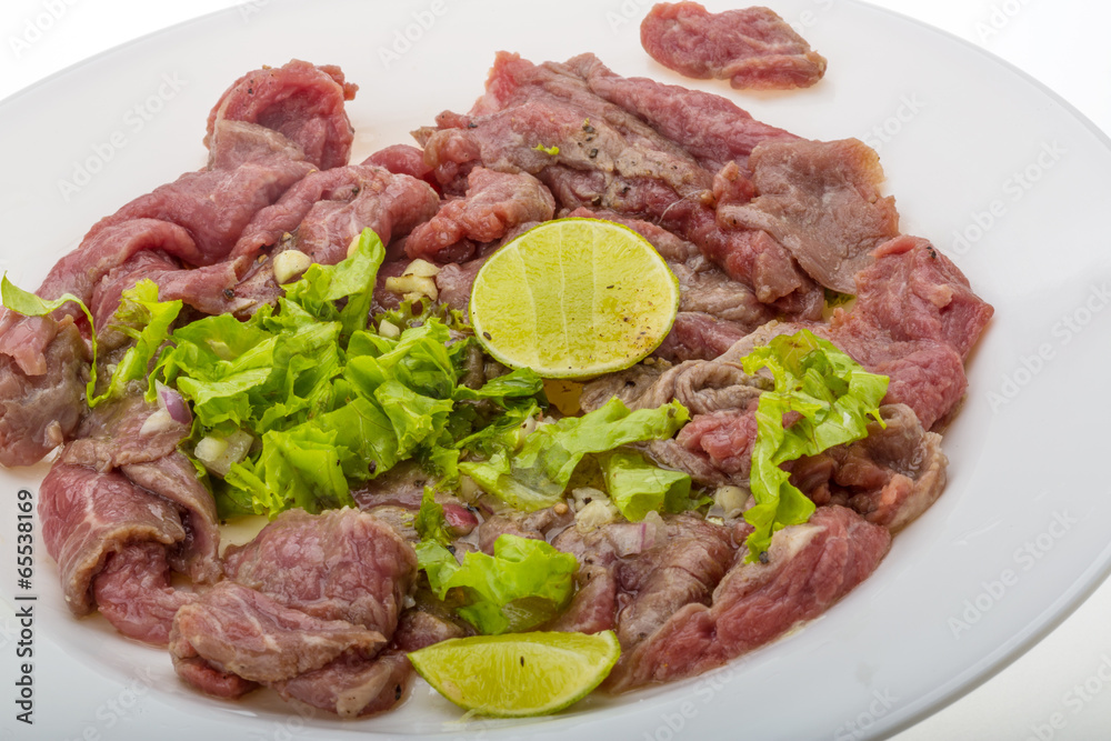 Beef carpaccio