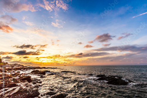 sunset on the beach