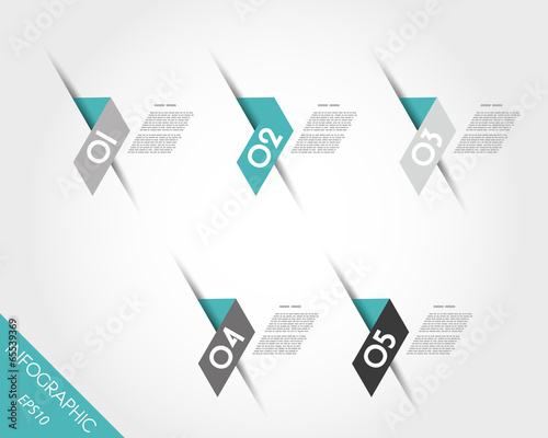 turquoise oblique paper stickers with numbers