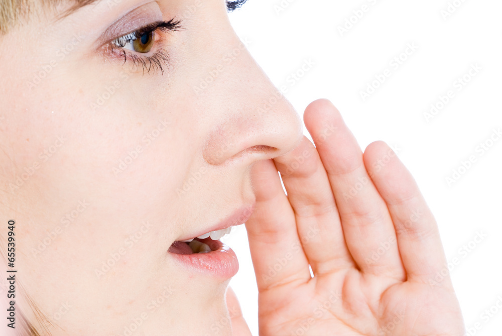 Obraz premium Whispering woman