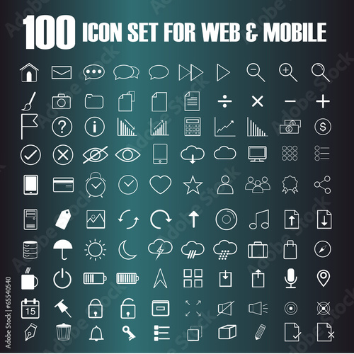 Vector of Line Icons set.Illustration eps10