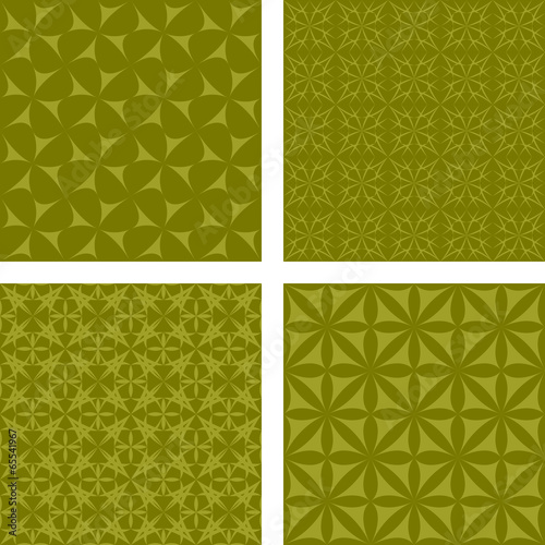 Olive seamless pattern background set