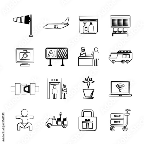 sketch airport icons
