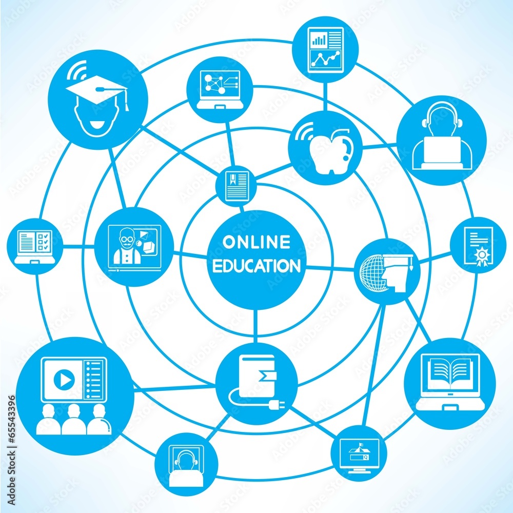 online education, blue connecting network online education, blue connecting network