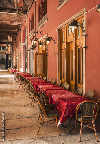 restaurant tables treviso italy © petejeff