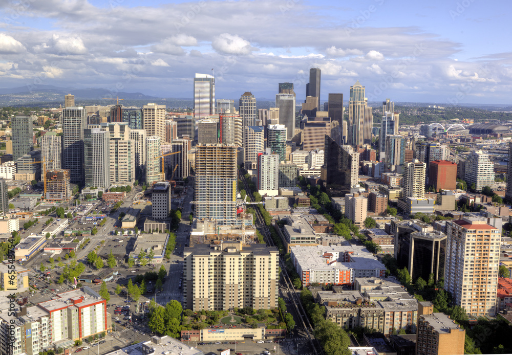 Obraz premium Seattle Downtown Aerial view