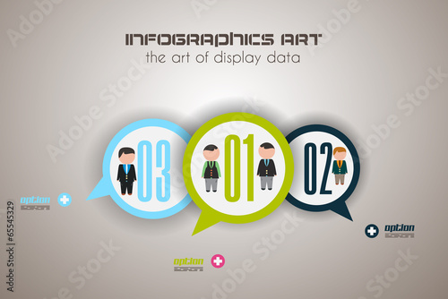 Flat UI design concepts for unique infographics