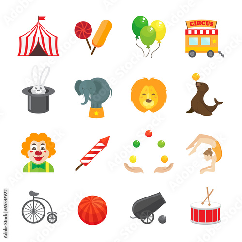 Circus Icons Set