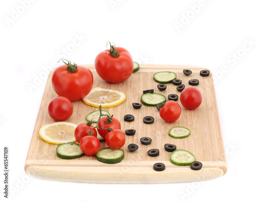 Composition of tomatoes and olives.