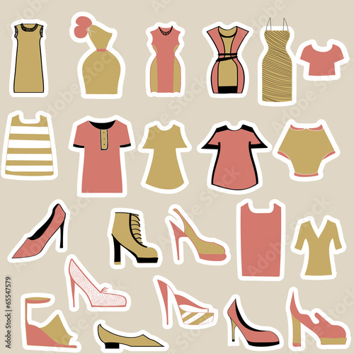 clothing and shoes stickers