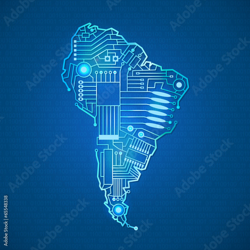 contour mainland South America