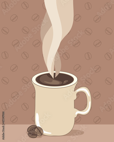 steaming coffee