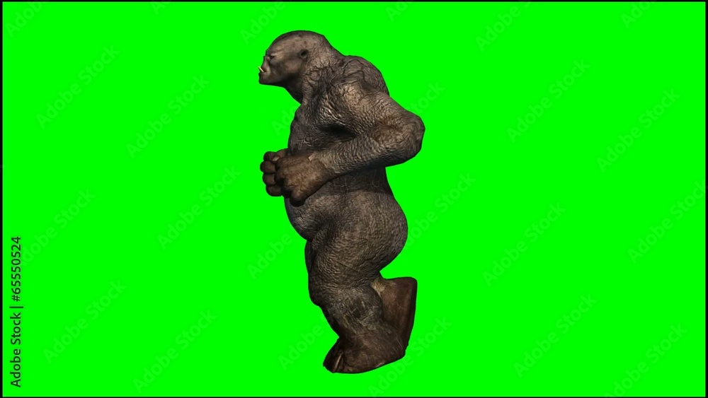 Trolls Mythical Fantasy Creature runs - green screen Trolls Mythical Fantasy Creature runs - green screen