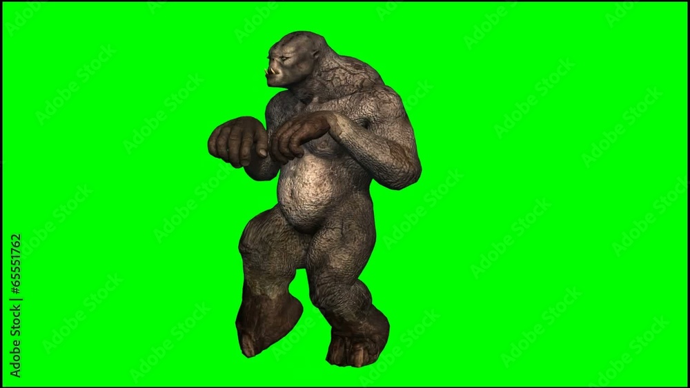 Trolls Mythical Fantasy Creature creeps - green screen Trolls Mythical Fantasy Creature creeps - green screen